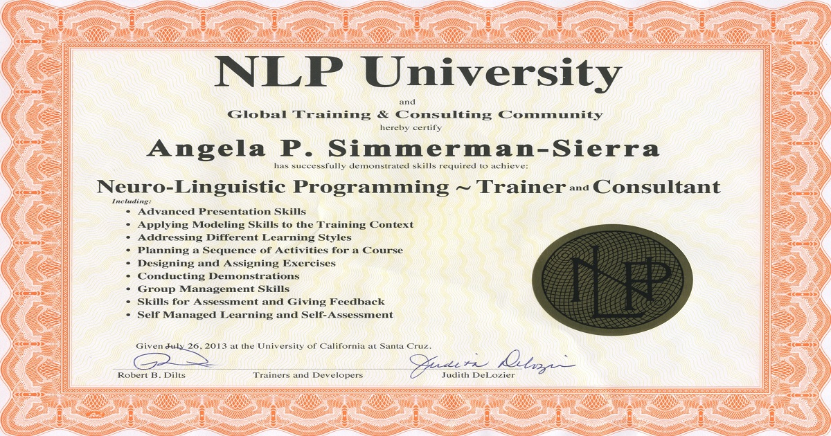 NLP Practitioner Certification Training